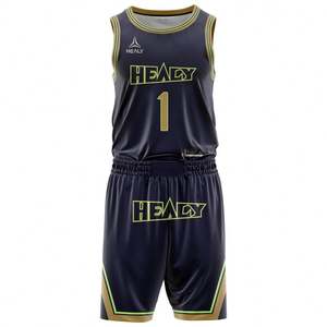 Survêtement de sport unisexe en polyester/coton de haute qualité, séchage rapide, respirant, anti-humidité, tenue de basketball, nom et logo personnalisés - Product Image 1