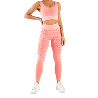 Conjunto de fitness com tecido de cobra, elástico alto à prova de choque, secagem rápida e fino, bodysuit para mulheres para ioga