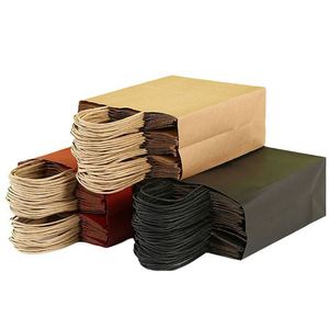 Sacs en papier kraft imprimés sur mesure, recyclables, pour le shopping, les vêtements, les cadeaux, les aliments à emporter, avec logo - Product Image 3