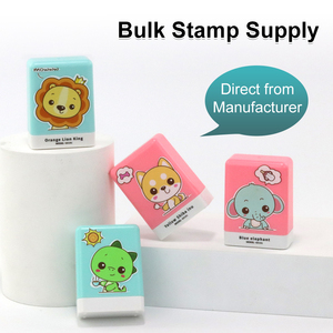 कस्टम लोगो बच्चों के प्लास्टिक स्वयं स्याही शिक्षक स्टांप खिलौना नाम कपड़े लेबल व्यक्तिगत फ्लैश स्टांप 16.8g 31x11mm - Product Image 3