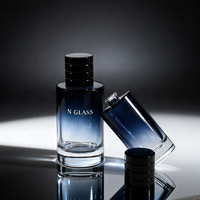 Botol Parfum Silinder Mewah Kosong Grosir-50ml/100ml Kaca Bening Premium Kotak Hadiah Isi Ulang Pompa Semprot Wangi