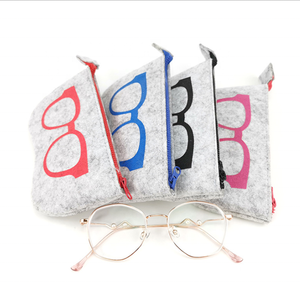 Étui à lunettes portable en feutre, pochette de rangement pour lunettes de soleil, étui souple en feutre pour lunettes - Product Image 1