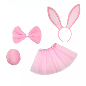 Pafu-Conjunto <span class=keywords><strong>de</strong></span> disfraz <span class=keywords><strong>de</strong></span> conejo para niños, falda <span class=keywords><strong>de</strong></span> tul, diadema con orejas <span class=keywords><strong>de</strong></span> conejo, lazo, cola, falda <span class=keywords><strong>de</strong></span> tutú para fiesta <span class=keywords><strong>de</strong></span> Pascua, 4 Uds. - Product Image 1