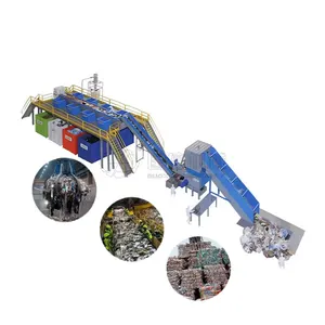 Municipal waste sorting machine waste disposal in business gasification to energy trommel screen for waste recycle plastic cans