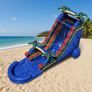 Tobogán Acuático Inflable Gigante Tropical <span class=keywords><strong>de</strong></span> Doble Carril <span class=keywords><strong>con</strong></span> <span class=keywords><strong>Piscina</strong></span> <span class=keywords><strong>de</strong></span> Chapoteo, Equipo <span class=keywords><strong>de</strong></span> Juego Acuático para Exteriores <span class=keywords><strong>de</strong></span> Verano para Adultos y Niños - Product Image 3