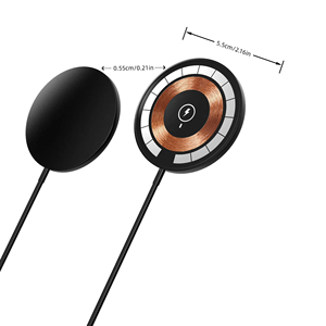 Chargeur sans fil magnétique transparent 2026 en vogue, adaptateur portable circulaire, station de charge de bureau, port Type-C vers <span class=keywords><strong>USB</strong></span>-A - Product Image 6