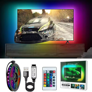 Barra de luz LED de 5V, luz de fondo USB autoadhesiva RGB de bajo voltaje, caja de luz colorida, luz ambiental LED con función regulable, venta al por mayor. - Product Image 1