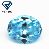 Wuzhou CZ gemmes 5A grade 2*3mm-10*14mm ovale taille aigue-marine zircone cubique gemmes en vrac diamant synthétique taille ovale pierres CZ