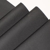 Cuir synthétique élastique mat noir en PU, matière en cuir artificiel pour housses de sièges de moto et de vélo