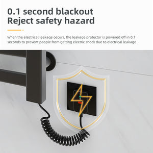 Toallero Eléctrico Moderno con Calefacción y Secado por Temperatura, Impermeable, Negro, para Baño y Hotel - Product Image 4