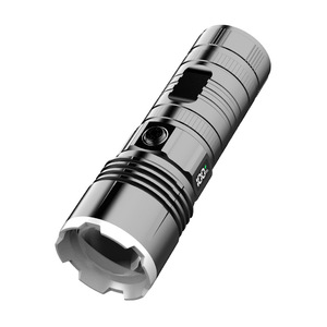 Aluminum Alloy Flashlight Rechargeable Battery Led Zoomable Outdoor Use With <b>Dimmer</b> Function - Product Image 1