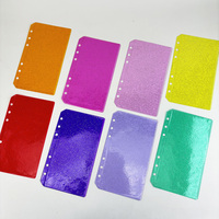 Nouvelles pochettes pour classeur A6 à 6 trous, enveloppes de budget sans fermeture éclair, organiseur de documents, pochettes latérales ouvertes en PVC pailleté