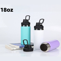 Frasco deportivo de Vacío Térmico de doble pared de 12oz, termo ecológico de acero inoxidable, botella minimalista de plástico para la escuela
