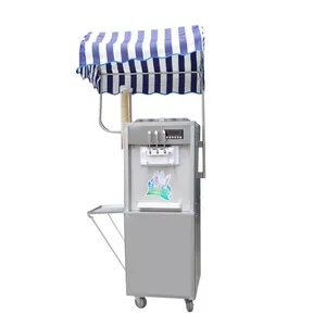 Ice Cream Machine 3 Flavor Soft Ice Cream Machine 38L Outdoor Ceiling Ice Cream Maker