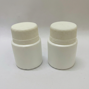 White Cylindrical PP Plastic <b>Bottles</b> With Screw Cap For Cosmetic Use - Product Image 1