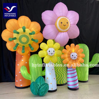 Fleur gonflable publicitaire géante pour décor extérieur