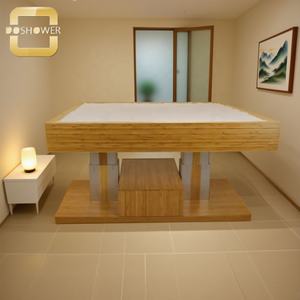 โต๊ะบำบัดความงามพร้อมลิ้นชักเก็บของเตียงนวดสปารักษาดีไซน์ใหม่สุดสร้างสรรค์สำหรับเตียงเกลือสปาสีเขียวที่ใส่สบาย - Product Image 3