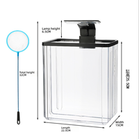 Aquarium de bureau rectangulaire ultra-blanc 2024 tout-en-un avec filtration et oxygénation, ornement domestique pour tortues et aménagement paysager
