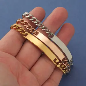 Bracelet Suppliers Jewelry Women Designer Customizable Letterable 18K Gold Plated Stainless Steel Mens Adjustable Bracelet