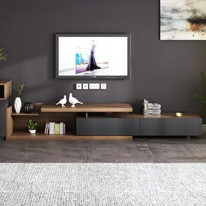 새로운 디자인 럭셔리 모던 홈 화이트 모던 디바이더 나무 TV 캐비닛 거실 벽 단위 Meuble TV 캐비닛