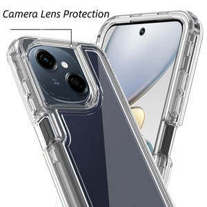 <span class=keywords><strong>Coque</strong></span> <span class=keywords><strong>de</strong></span> protection 360° antichoc 3 en 1 transparente pour téléphones portables Tecno Spark 20 40 Pro Plus Camon 40 Pro - Product Image 4