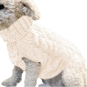 Suéter de Tricô Respirável OEM para Cães, Gola Alta, Coleção <span class=keywords><strong>2026</strong></span>, Roupa de Tricô para Animais de Estimação para Outono Inverno - Product Image 1