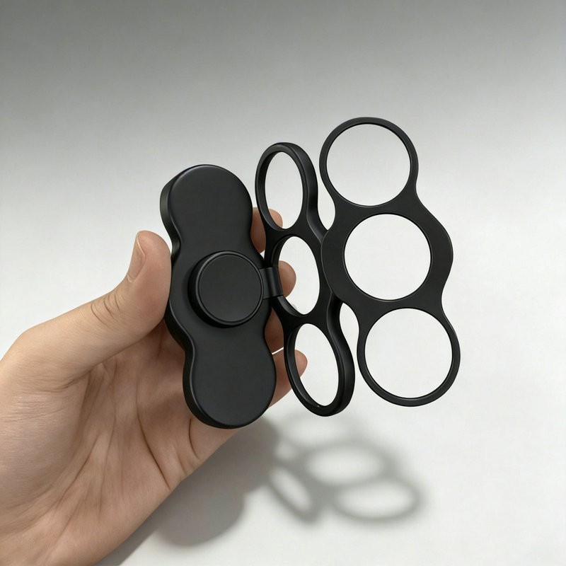 Three-finger ring back clip [Black]