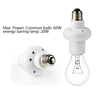 Support de lampe de capteur de contrôle de radar de mouvement à micro-ondes en plastique E27 de couleur blanche pour appartement ou maison