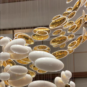 Lustre en forme de coquille lumineuse, lumières décoratives pour centre commercial, <span class=keywords><strong>plafonnier</strong></span> en forme de galet, motif œufs de <span class=keywords><strong>dinosaure</strong></span>, lampe suspendue - Product Image 2