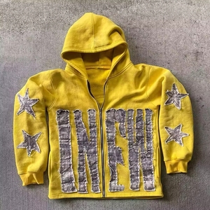 Felpa con Zip Personalizzata da Uomo 100% Cotone/Poliestere Tinta Unita Ecologica Traspirante di Alta Qualità Moda Invernale - Product Image 2