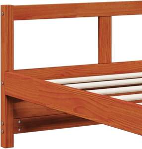 <span class=keywords><strong>Letto</strong></span> in legno di pino solido divano <span class=keywords><strong>letto</strong></span> <span class=keywords><strong>singolo</strong></span> Design moderno per uso notturno o per ospiti cera marrone <span class=keywords><strong>90x200</strong></span> cm - Product Image 6