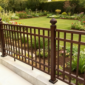 سياج أمان تجاري حديث من الحديد المطاوع والفولاذ للاستخدام في الفناء والمنزل، مطلي بالبودرة ومقاوم للقوارض - Product Image 4