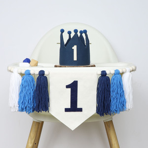 Striscione di perline in legno bohémien e <span class=keywords><strong>1</strong></span> ° cappello di <span class=keywords><strong>compleanno</strong></span> elegante decorazione per feste di <span class=keywords><strong>compleanno</strong></span> - Product Image 2