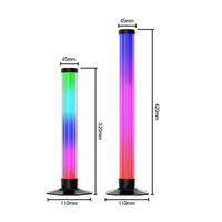 Barre lumineuse LED intelligente RGB alimentée par USB Lampe d'ambiance à 360 degrés avec application et télécommande pour la décoration de la salle de jeu