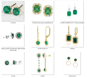 Genuine Oval Cut <strong>Emerald</strong> <strong>Stud</strong> <strong>Earring</strong> in 925 Sterling Silver - Product Image 3