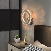 Support OEM/ODM, éclairage décoratif minimaliste créatif pour chambre à coucher, lampes murales en cristal, décoration intérieure