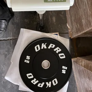 Okpro bền màu đen cao su Bumper tấm nhà máy sản xuất cho thương mại tập thể dục phòng tập thể dục cho tạ và cạnh tranh sử dụng