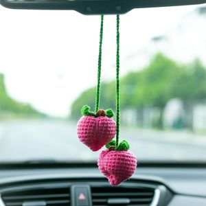 Adorno Colgante para Coche, Decoración para Espejo Retrovisor con Forma de Fruta o Planta, Aguacate Tejido a Crochet, Hecho a Mano, Creativo, Producto Terminado, Gran Venta - Product Image 5