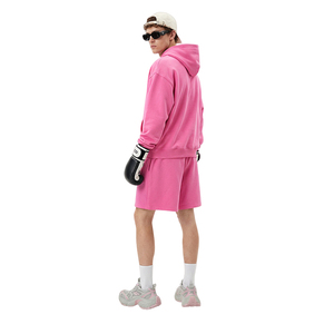 Wholesale High Street <strong>Custom</strong> Made Hoodies Shorts Sets <strong>45</strong>% Cotton 55% Polyester 350g Men's Shorts Oversized Tracksuit Sets - Product Image 4