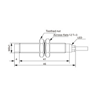 Capteur de proximité Sense TLN08-04NO/TLN08-04PO pour la détection des métaux avec sortie NPN/PNP