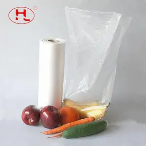 Blocco biodegradabile del supermercato & rotolo frutta verdura imballaggio supermercato piatto prodotto sacchetto su rotolo