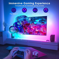 Bande lumineuse LED Tuya Smart TV avec synchronisation HDMI2.0 RGB, lumière ambiante, contrôle par application, variateur d'intensité, boîtier de synchronisation pour téléviseurs de 24 à 120 pouces, style Ambilight