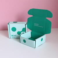 Boîte d'expédition en carton personnalisée avec logo, luxe, vert menthe, pour emballage cadeau
