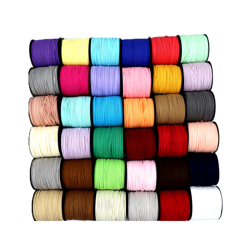 Yohpack 3 мм * 100 ярдов/рулон, корейский веревка из воловьей кожи, веревка с оленем, двухсторонний бархатный плетеный браслет, ожерелье, замшевая веревка