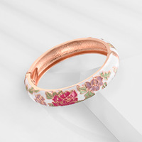 Gelang Warna-warni Perhiasan Fashion Bunga Gelang Wanita Perhiasan Cantik Gelang dan Rantai Wanita Paduan Seng
