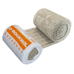 Rouleau d'isolation en <span class=keywords><strong>laine</strong></span> <span class=keywords><strong>de</strong></span> roche ignifuge <span class=keywords><strong>de</strong></span> 100 mm, fourni directement par l'usine, pour applications <span class=keywords><strong>de</strong></span> construction sur toitures et murs - Product Image 1