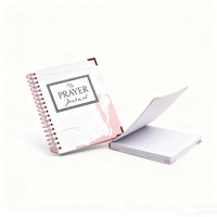 Carnet de prière chrétien quotidien personnalisable, élégant, rose et magnifique