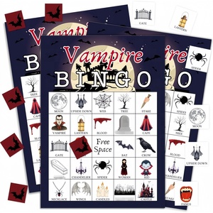 CZFIT Halloween Holiday Bingo <b>Card</b> Game 32 Players Kids Large Group Classroom Use Valentine's Day Party Favors Supplies - Product Image 5