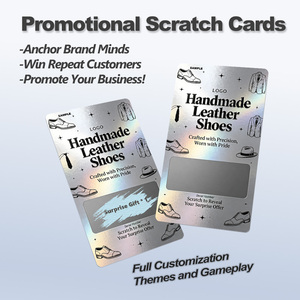 Tarjetas Rasca y Gana con Logotipo Personalizado, Tarjetas Promocionales, <span class=keywords><strong>Cupones</strong></span> de Descuento para Tiendas de Calzado Artesanal, Promoción Comercial - Product Image 3