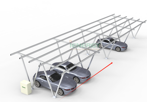 Montage solaire d'abri de voiture pour chargeur de voiture électrique avec station d'alimentation solaire Stations de charge d'abri de voiture DV EV montées au sol - Product Image 3